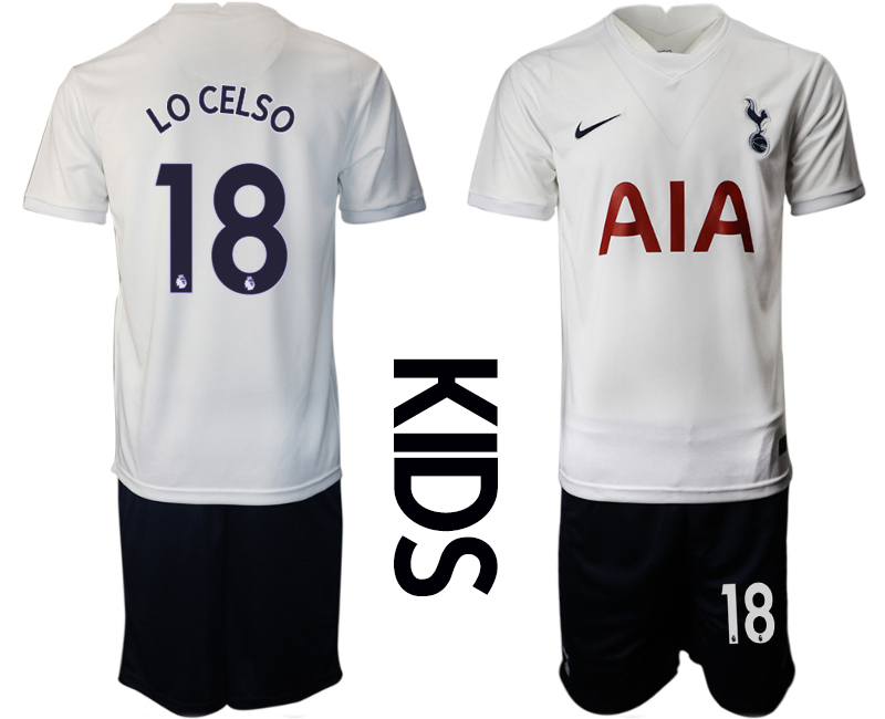 Youth 2021-2022 Club Tottenham home white #18 Nike Soccer Jersey